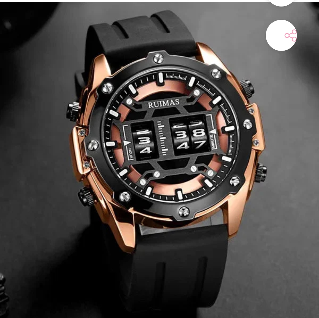 OVERFLY RUIMAS UNIQUE DRUM ROLL Luxury Digital Military Men’s Watch