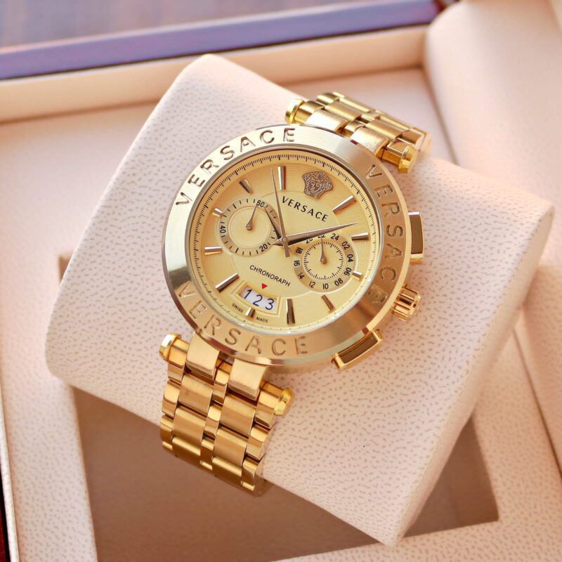 Versace Greca Action watch blends modern sportiness with iconic luxury and it is a perfect balance of elegance and contemporary style.