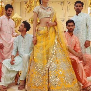 Lehenga with Cancan & Canvas Patta
