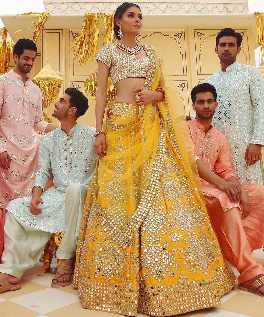 Lehenga with Cancan & Canvas Patta